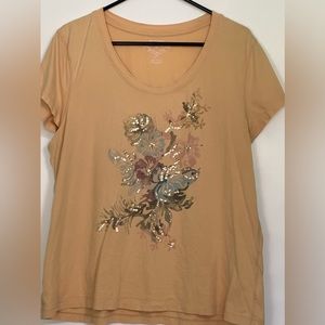 Sonoma Graphic tee with gold sequins